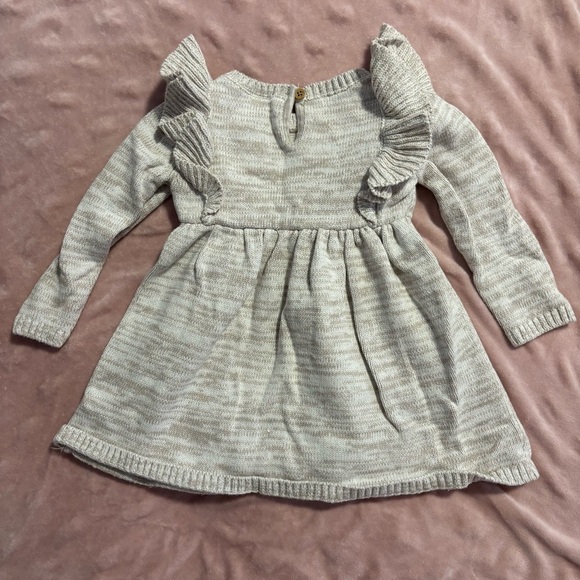 Carter's Light Gray Ruffle Sleeve Dress - Picture 2 of 3